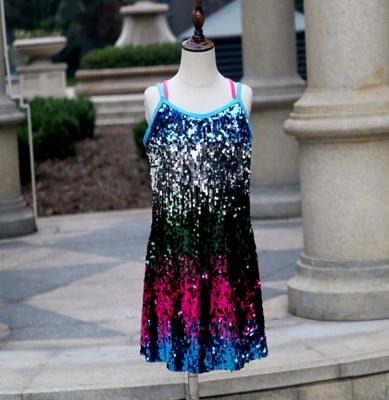 China Dress Up New Sequin Dance Skirt For Girls Accepting Custom Apparel Latin Dance Dresses. Jazz&Latin-022 for sale