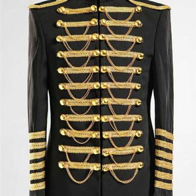 China 2017 Suits, Black Velvet Jacket, Straitjacket Dance Performance Clothing Color Man's Performance Jacket Suits Palais-002 for sale