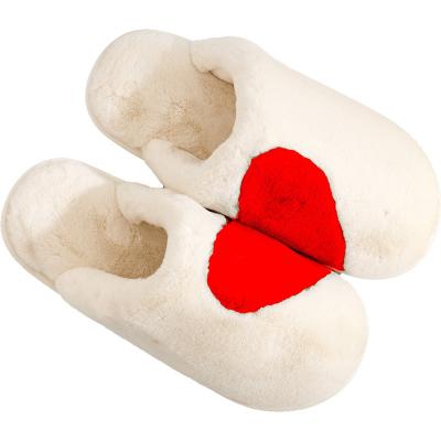 China Soft Light Warm Slippers Bedroom House Shoes Cute Plush Cotton Women Men Slippers 2022 Couples Love for sale