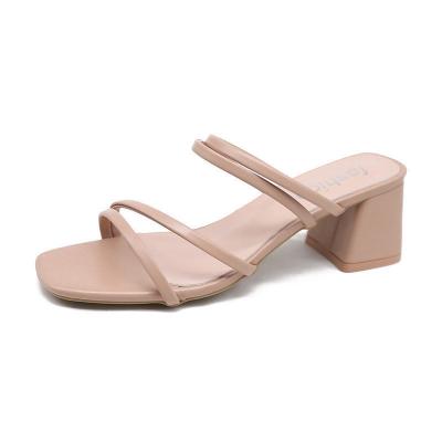 China Fashion Trend New Design Square Head Women's High Heel Sandals, Peep-toe Pumps High Heels Shoes For Women for sale