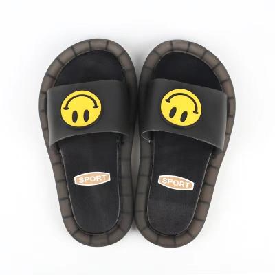 China New smile face children's sandals boys and girls breathable non-slip stalls wholesale led net red luminous slippers for sale