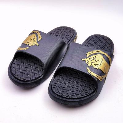 China Fashion Trend Hot Sale Summer Eva Pvc Rubber Beach Designer Black Bedroom Men Slipper for sale