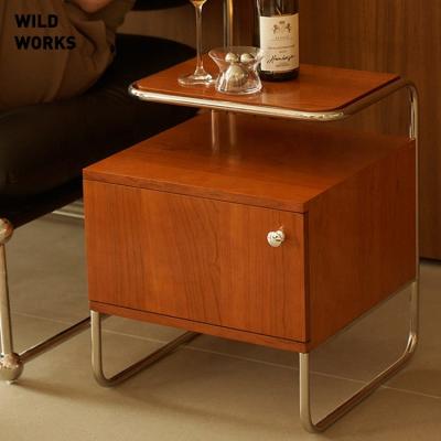 China Adjustable Works SS3 Wild Cherry Wooden Middle-aged Locker Side Cabinet Side Cabinet (Other) Stainless Steel Side Small Some Modern Bauhaus for sale