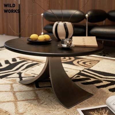 China Personality Cafe Furniture Table Antique Modern Minimalist Bauhaus (Other) Oscar Works Ash Table Small Adjustable Wild Wood Round Table Middle for sale