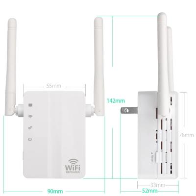 China No WiFi Channel Extender 300Mbps 2.4G 2 Ports WiFi Repeater 802.11n Signal Booster Hot Selling Repeater for sale