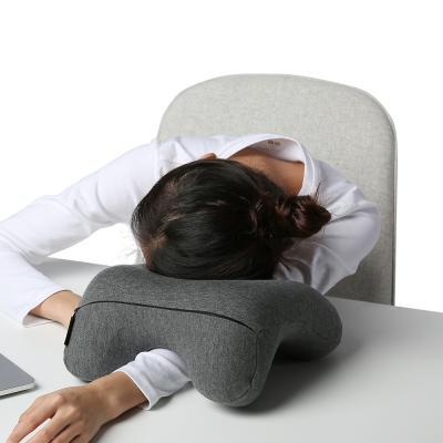 China Custom Logo Personalized Orthopedic Memory Foam Office Rest Neck Support Nap Pillow for sale