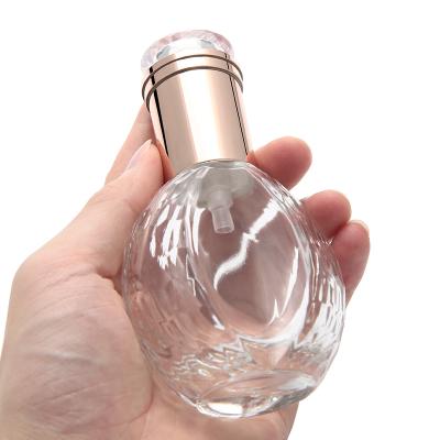 China Personal Care China Vend 60ml Perfume Empty Glass Spray Perfume Bottles Unique Perfume Bottle With Gold Cap for sale