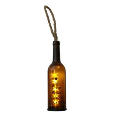 China Piece Customized Design Led Round Glass Bottle Led Star Night Light For Home Decor for sale