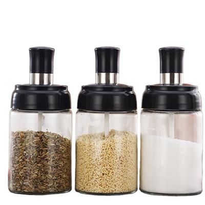 China High Quality Factory Outlet Glass Bottle Salt Peper Seasoning Shakers 8 Ounce Spice Jars With Lids for sale