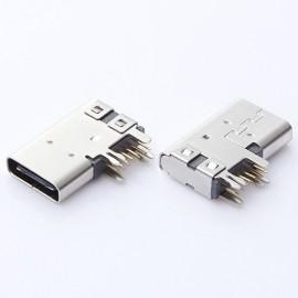 China USB3.1 Type-C Connector,USB3.1 C Type, THT, Receptacle, Up Right, Reverse, 16PIN,DIP， HULYN for sale