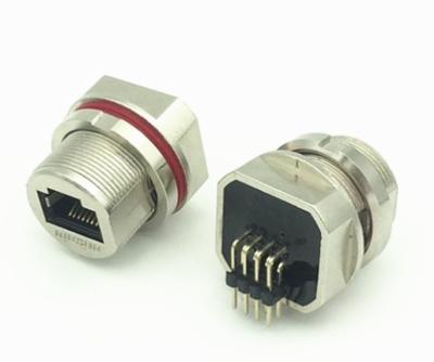 China Waterproof Screw Lock, RJ45 Connectors 90 degrees, welded,HULYN for sale