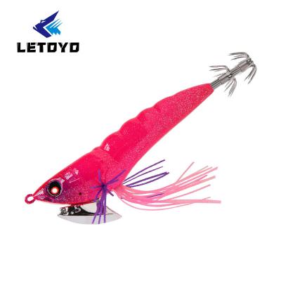 China LETOYO LT130830 Luminous Jigs Lure Egi 3.5# Lead 118mm 18g Bait Hard Plastic Body Wholesale Wooden Jigger LT130830 for sale