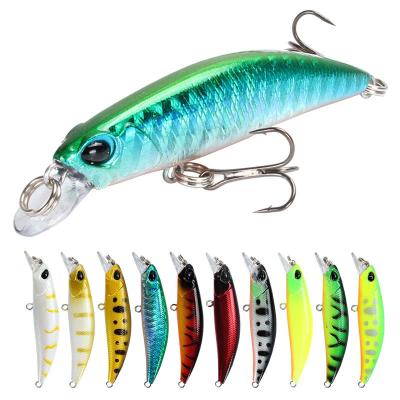 China Minnow Fishing Artificial Lure 6.5cm Jerk 4g Bait Wobblers Simulation Bait 8# Treble Sinking Hook For Bass Pike Tackle 8# Treble Hook for sale