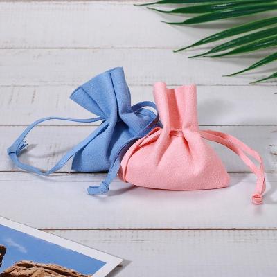 China Envelope Mini Jewelry Packaging Bags Chic Envelope Flap Suede Microfiber Jewelry Pouch for sale