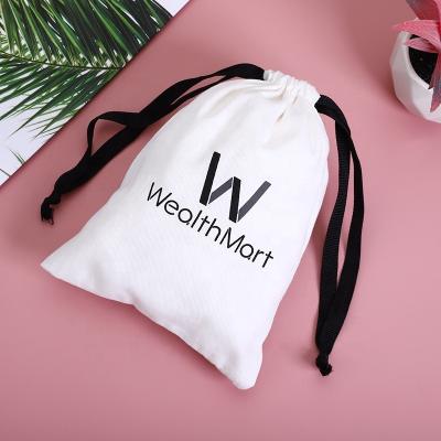 China BIODEGRADABLE Canvas Dust Cotton Drawstring Jewelry Packaging Bag Promotional Organic Cotton Pouch for sale