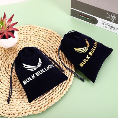 China Wholesale Recyclable High Quality Custom Logo Pouch Gift Pouch Velvet Drawstring Velvet Jewelry Bag for sale