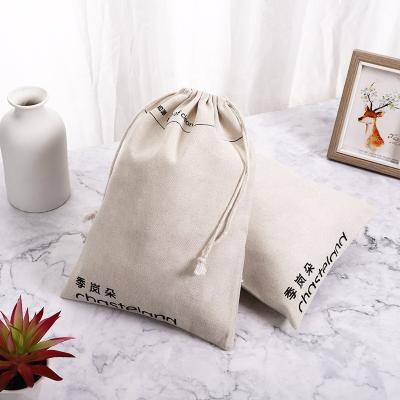 China Large Grocery Storage Organic Eco Friendly Drawstring Pocket Cotton Handled Canvas Dust Bag for sale