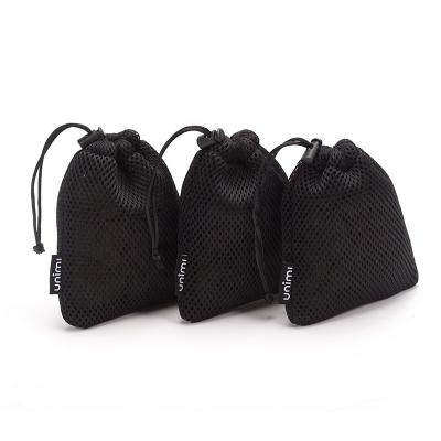 China Wholesale Recyclable Custom Foldable Drawstring Mesh Nylon Sport Bag For Earphone for sale