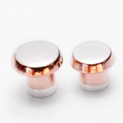 China Electronics AgNi Electric Triple Compound Rivet Silver Compound Trimetal Silver Alloy Contact for sale