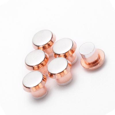 China Wholesale Electrical Electronics Contact Low Voltage Copper Compound Trimetal Silver Contact for sale