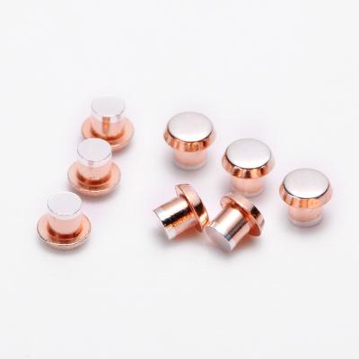 China Electronics Factory Customized Copper Silver Contact Points Bimetallic Trimetal Contact for sale