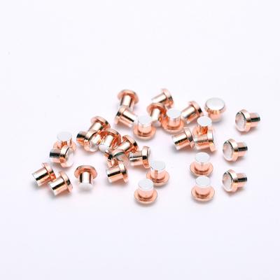 China Electronics Trimetal Rivets Contact Three Rivet Compound Contact For Automobile Electrical Appliances for sale