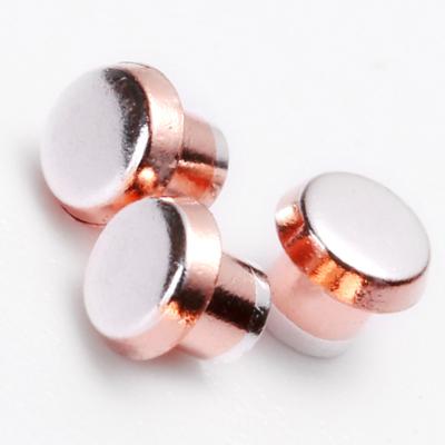 China Electrical Compound Electronics Contact Rivet Copper Silver Trimetal Contact For Home Appliance for sale