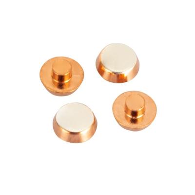 China Electronics Silver Alloy Contacts Electrical Silver Cu AgNi Brass Copper Electrical Contact For Switch for sale