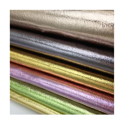 China Waterproof 2021 New Product 140cm Laser Multi Color PU Artificial Leather Lamb Skin Grain PU For Bags Coat Jacket Pant Dress for sale