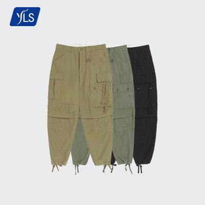 China YLS 2021 New Men's Breathable 100% Cotton Sweatpants Men Out Of Door Autumn Jogging Solid Custom Logo Casual Joggers&Pants for sale