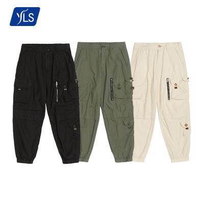 China YLS 2021 New Men's Cotton Breathable Sweatpants Men's Casual 100% Winter Logo Sweat Pants Solid Custom Made for sale