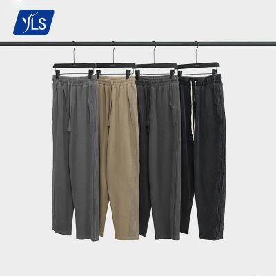 China YLS Anti-pilling Fahion Terry Sweatpants Customized Private Label Hip Hop French Cotton Pants Trousers Men High Street Wear for sale