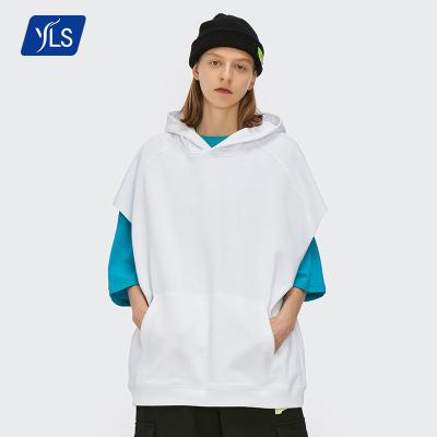 China YLS 50% Cotton Breathable Sports Men Invest Solid Hooded Vests And Hoodie Mens Vests for sale