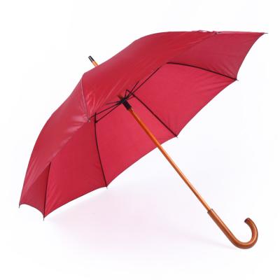 China Wholesale Minimalist Easy Handle Open And Narrow Cheap Wooden Umbrella for sale