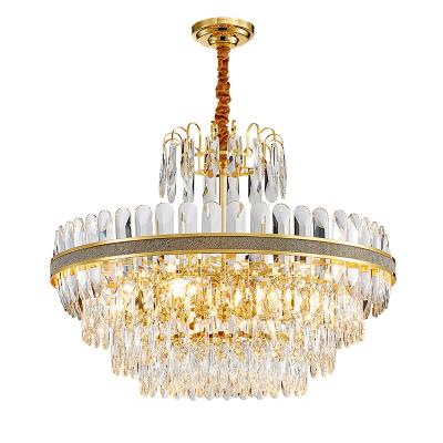 China Wholesale Contemporary Hotel Wedding Dining Gold Crystal Ceiling Chandelier Light Modern Luxury Living Room for sale