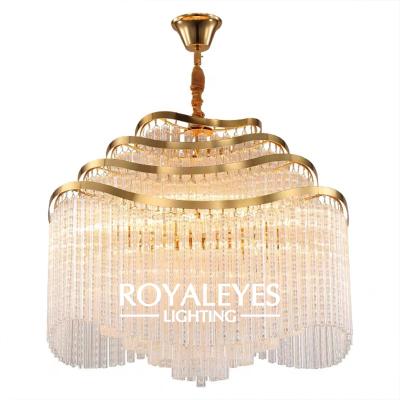 China Post Modern Customizable Elegant Natural Decoration Ceiling Decoration For Villa Hotel Restaurant Crystal Pendant Ceiling Lamp for sale