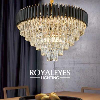 China Modern Customizable Large Style Ceiling Decoration Ceiling Lamp for Villa Hotel Restaurant Crystal Chandelier for sale