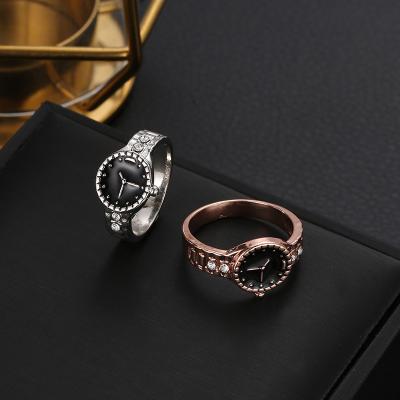 China Hot Selling Amazon Fashion Ring Watch European Modern Fashion Ring For Couples RTS Watch for sale