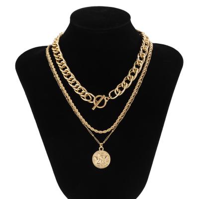 China Ornaments Hip Lead-free European American Hop Woven Chain Like Tassel Collar OT Female Single Buckle Chain Stacking Necklace for sale