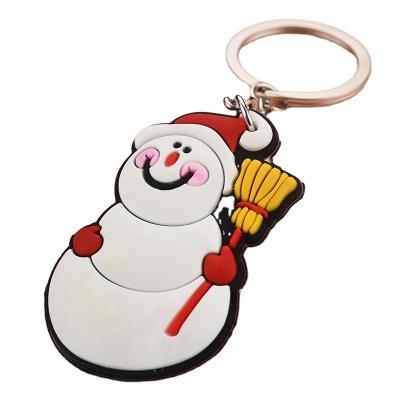 China Hot Selling Cute European Christmas High Grade PVC Key Chain Key Chain For Gent And Lady RTS for sale