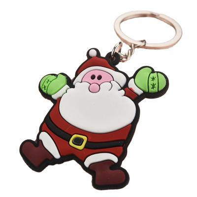 China Hot Selling Cute European Christmas High Grade PVC Key Chain Key Chain For Gentleman And Lady for sale