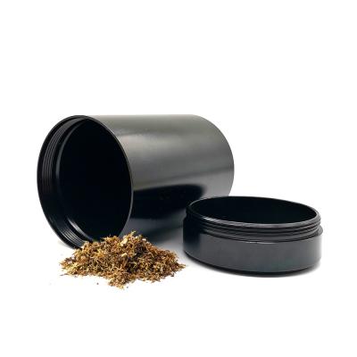 China PIVOT Beyou Air Cylinder Tea Tin Aluminum Alloy Tea Tin Matte Black Aluminum Screw Tight Pot For Smoking for sale