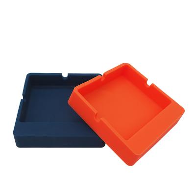 China Silicone Beyou 105mm Square Weed Ashtray Silicone Rubber Ash Tray Custom Made for sale