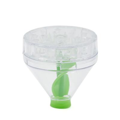 China 50mm Diameter Plastic Grass Weed Grinder Eco-friendly Transparent Funnel Design for sale