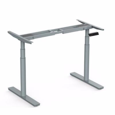 China New Design Premium Round Leg Adjustable Height (Height) Adjustable Computer Desk Worktable Sit Stand for sale