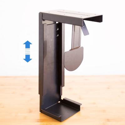 China Steel Under Desk Mount Height And Width Adjustable Computer Tower CPU Holder for sale