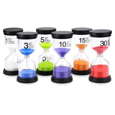 China Minimalist Hourglass Sand Timers for Kids Hourglass Timer 1/3/5/10/15/30 Minutes Sandglass Mini Hour Glass Sandglass Timer Plastic Clock for sale