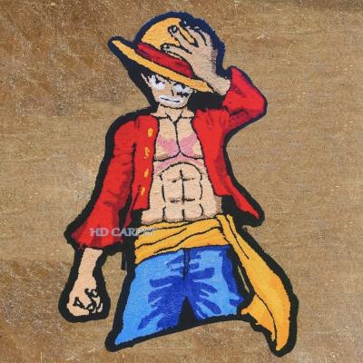 China Anime Cartoon Character One Piece Use Rug Custom Made Hand Made Home Popular Washable Blanket for sale