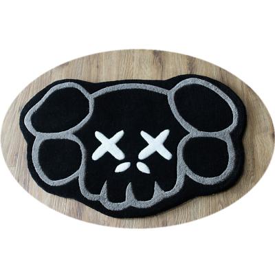 China Stain Resistant Factory Custom Your Own Design Carpet Trend Kaws Wool Tufted Blankets Hand Die Cut Blankets And Rugs for sale