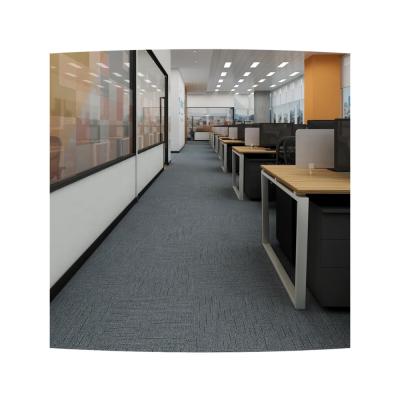 China 100% Modern Solution Dyed NT13 Nylon Ribbed Industrial Carpet Tile for sale